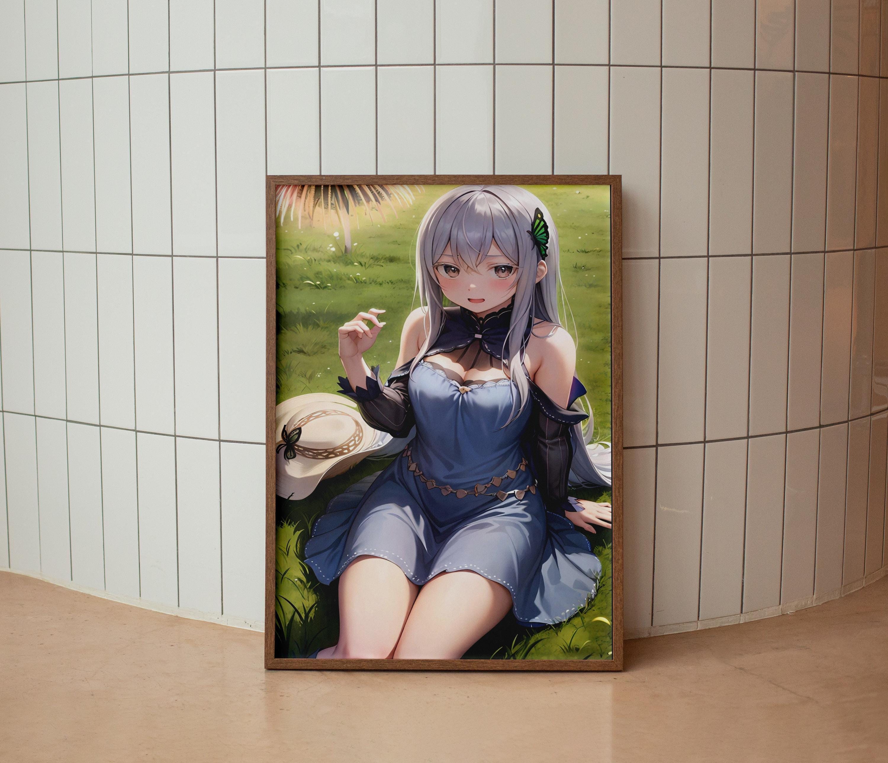 Emilia Re Zero Poster - Anime Wall Art Print