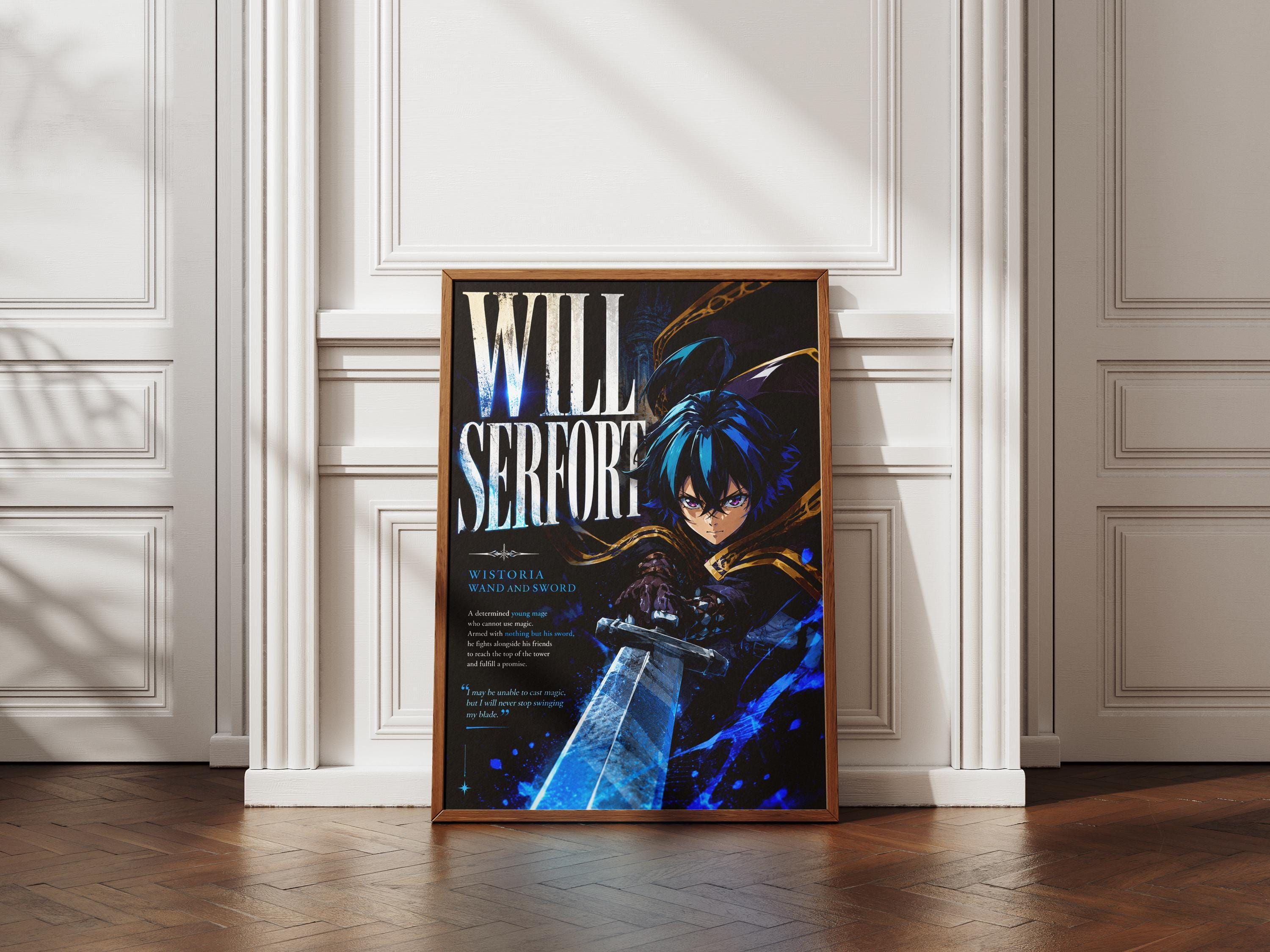 Wistoria Anime Poster – Will Serfort Wand and Sword Print | Season 2 Wall Art