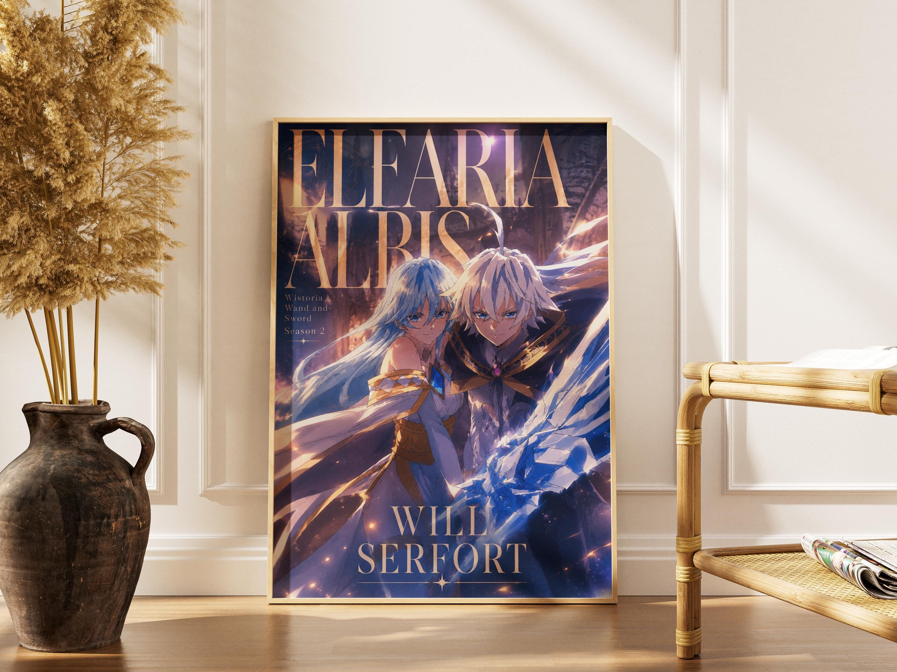 Wistoria Wand Sword Poster – Elfaria Albis & Will Serfort Anime Wall Decor