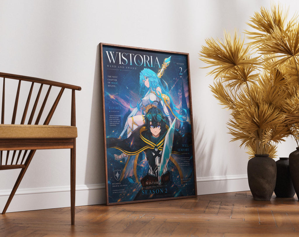 Wistoria Anime Poster - Will Serfort & Elfaria Albis Wand and Sword Art Print