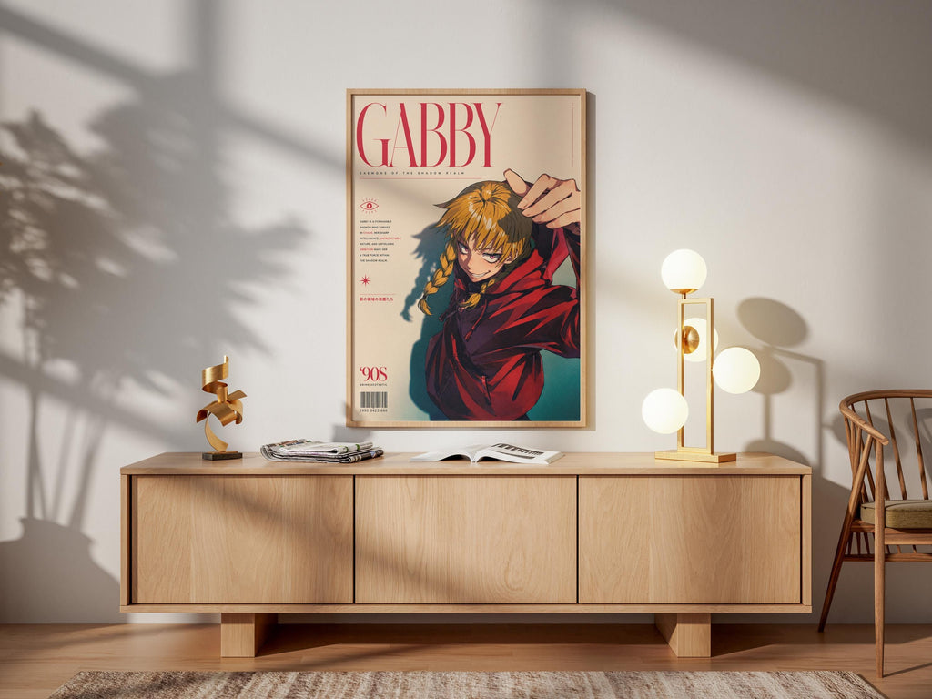Anime Poster - Gabby Daemons Shadow Realm Art | Magic Wand & Sword Print
