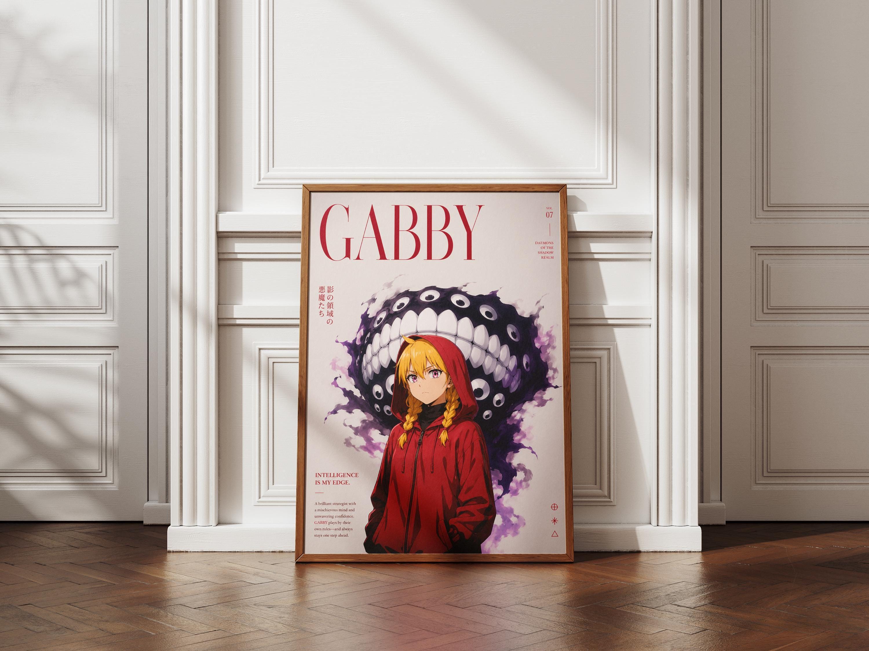 Gabby Anime Poster – Daemons of Shadow Realm Print | Dark Fantasy Art