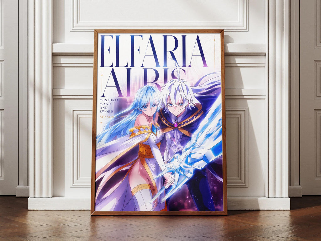 Wistoria Anime Poster - Elfaria Albis & Will Serfort Sword and Wand Art Print
