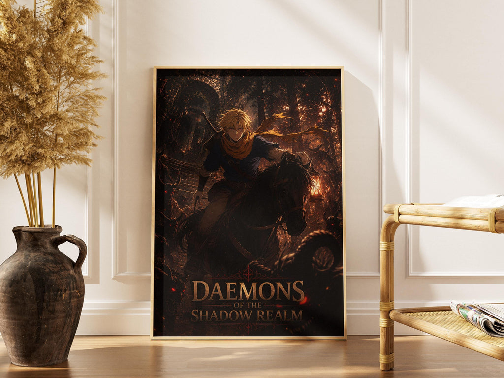 Yuru Anime Poster – Dark Fantasy Daemons Wall Art | Matte Paper Print