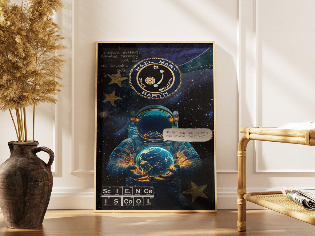 Project Hail Mary Poster - Sci Fi Wall Art | Space Movie Print on Matte Paper