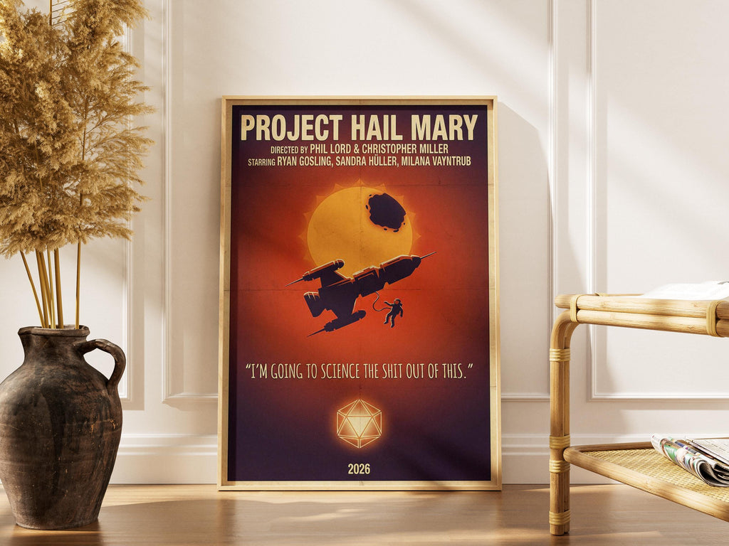 Project Hail Mary Poster – Ryan Gosling Movie Print | Sci Fi Wall Art