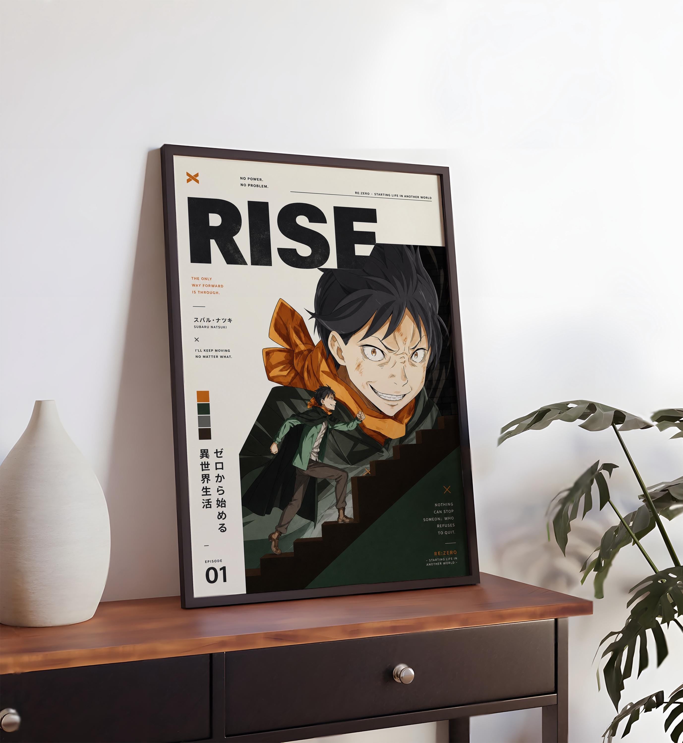 Póster de Subaru Natsuki - Re:Zero: Starting Life in Another World - Lámina decorativa para pared