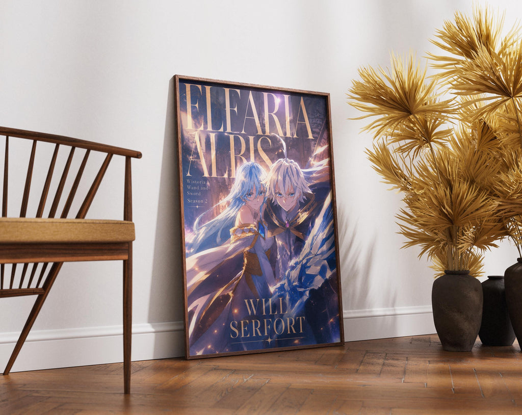 Wistoria Wand Sword Poster – Elfaria Albis & Will Serfort Anime Wall Decor