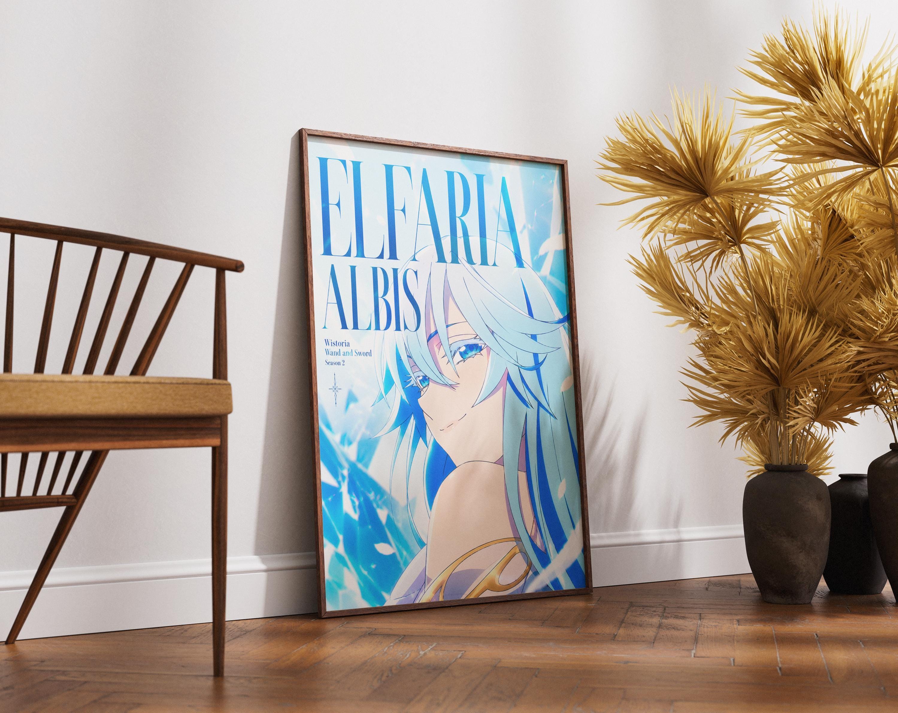 Anime Wall Art - Elfaria Albis Mystic Wand and Sword Fantasy Decor Print