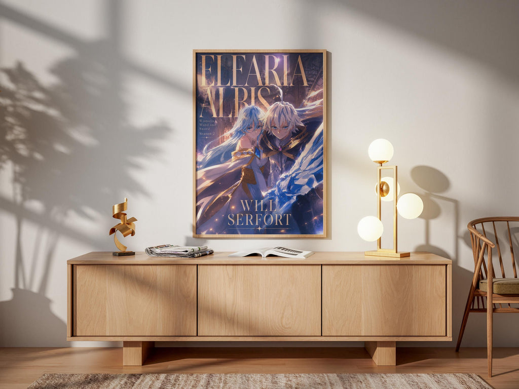 Wistoria Wand Sword Poster – Elfaria Albis & Will Serfort Anime Wall Decor