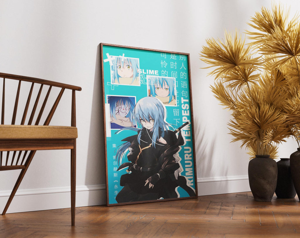 Póster de la temporada 4 de Rimuru Tempest - Lámina decorativa para pared "Esa vez que me reencarné como un slime"