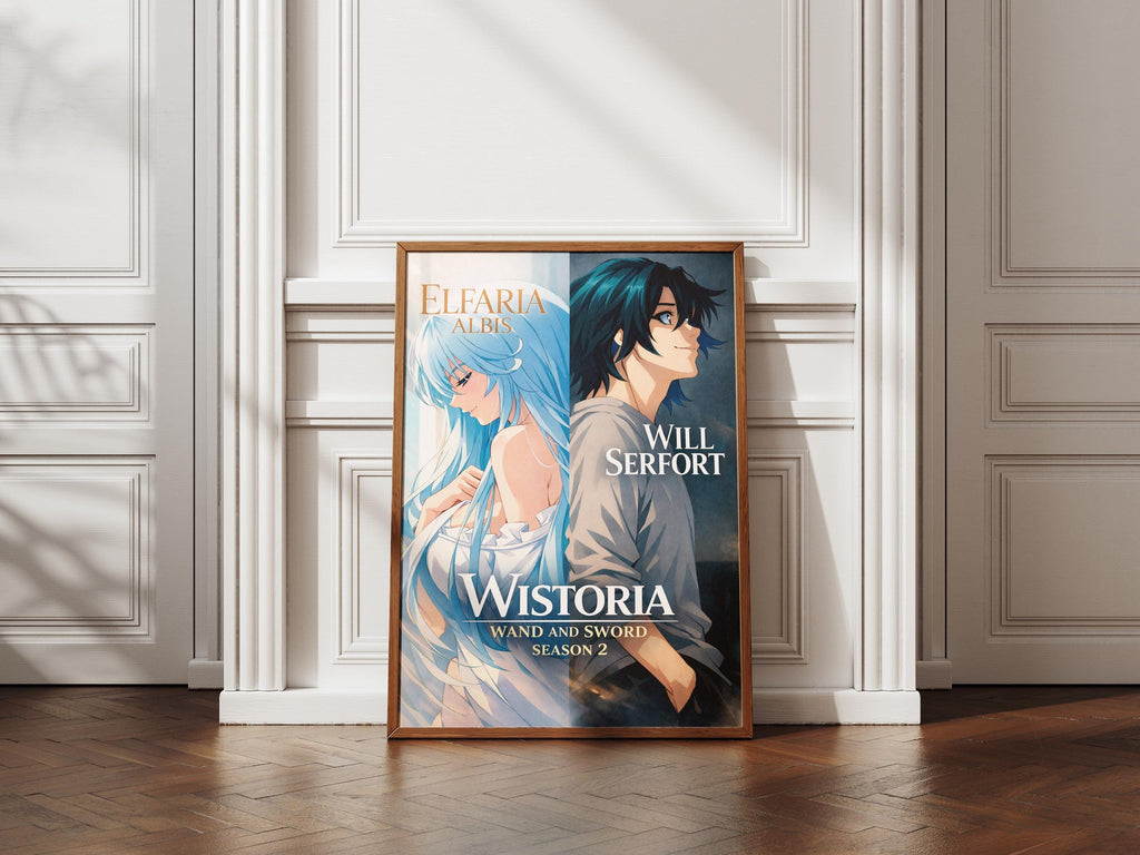 Wistoria Anime Poster - Elfaria Albis & Will Serfort Sword and Wand Art Print
