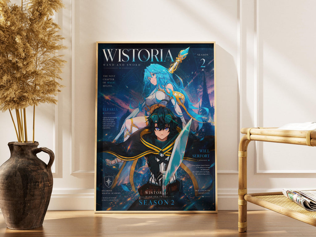 Póster de Will Elfaria - Wistoria, varita y espada, temporada 2. Lámina decorativa para pared.
