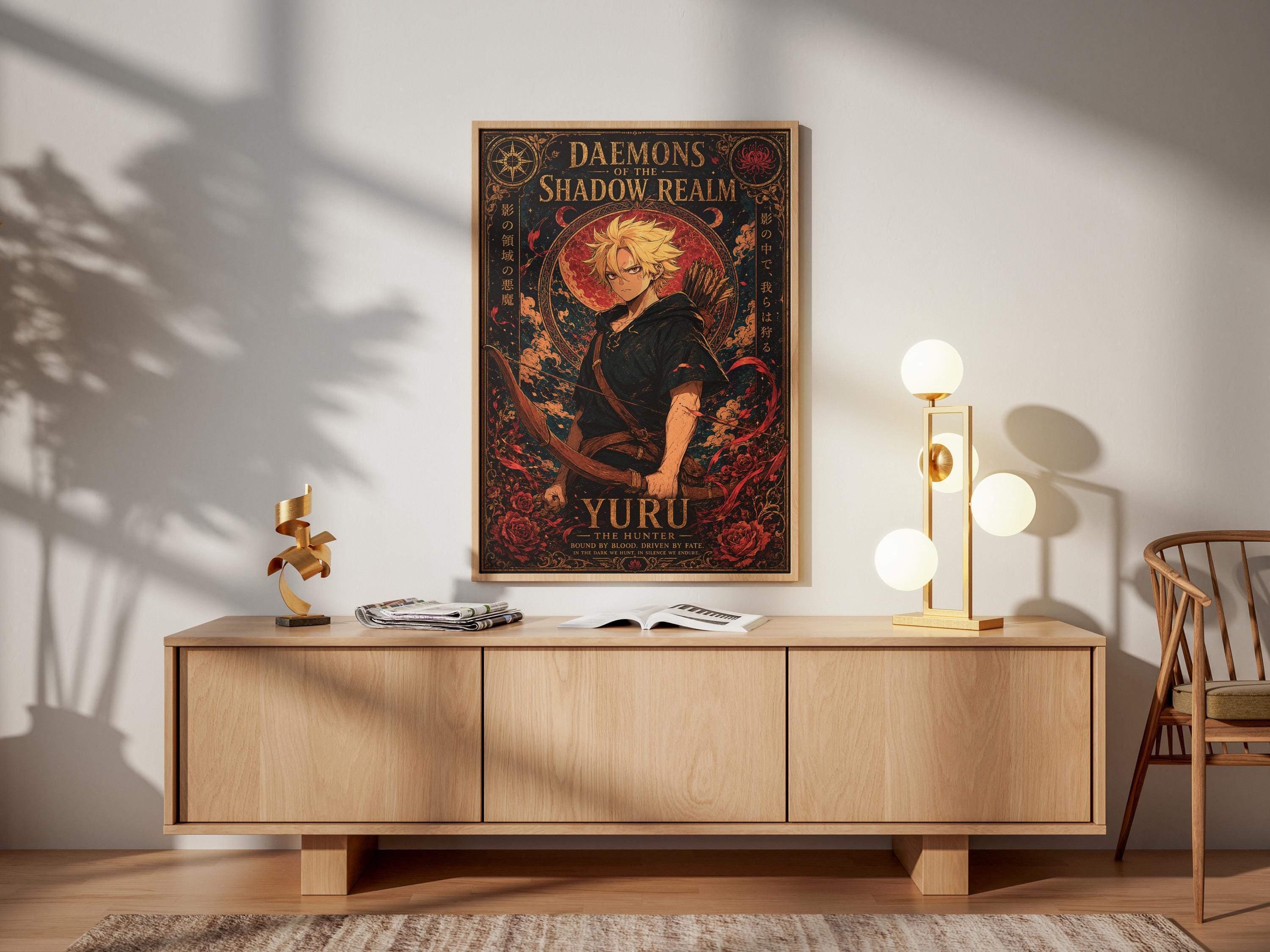 Yomi No Tsugai Poster – Daemons Anime Print | Dark Fantasy Wall Art For Gaming Room