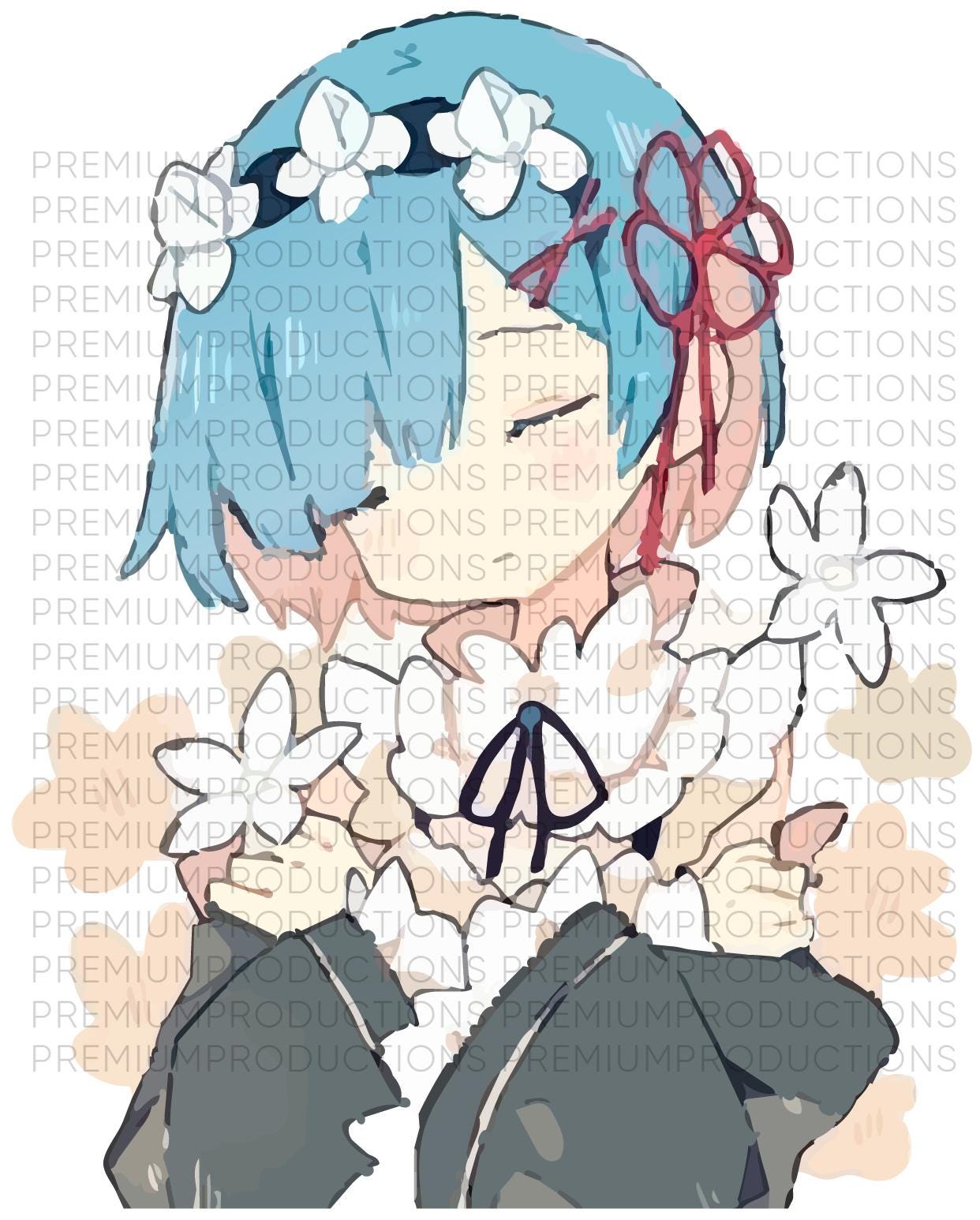 ReZero SVG Pack – Rem Emilia Ram Anime Files | Scalable Digital Designs for Cricut