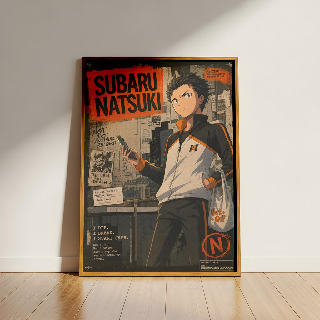 a poster of a man holding a cell phone