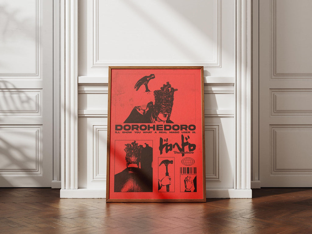 Dorohedoro Shin Poster - Red Anime Wall Art | Season 2 Horror Manga Print
