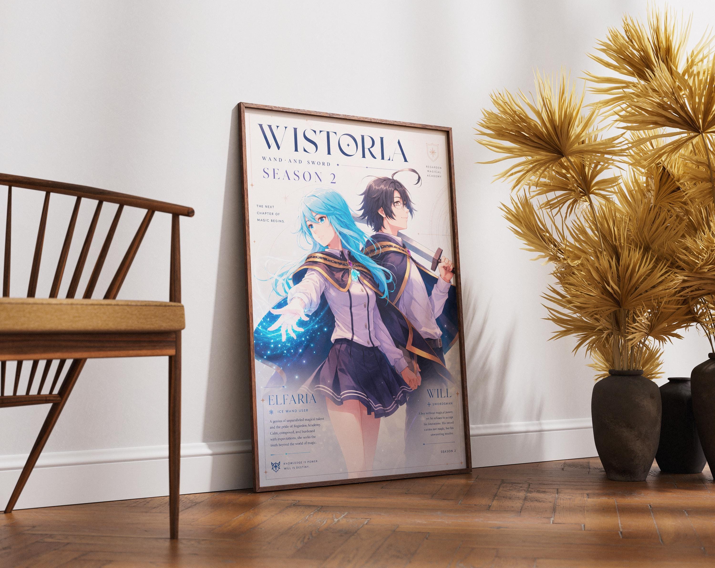 Póster de Will Serfort y Elfaria Albis - Wistoria, varita y espada, temporada 2. Arte de pared.