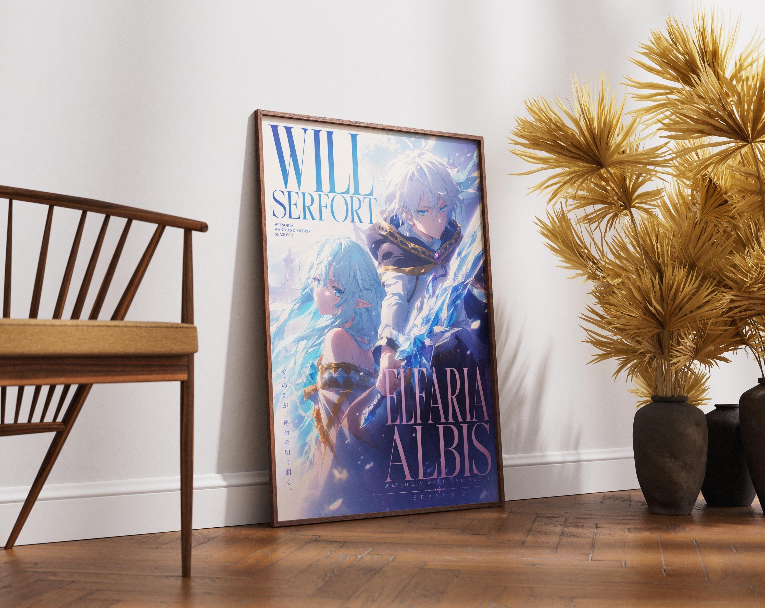Wistoria Wand Sword Poster – Elfaria Albis & Will Serfort Anime Wall Decor