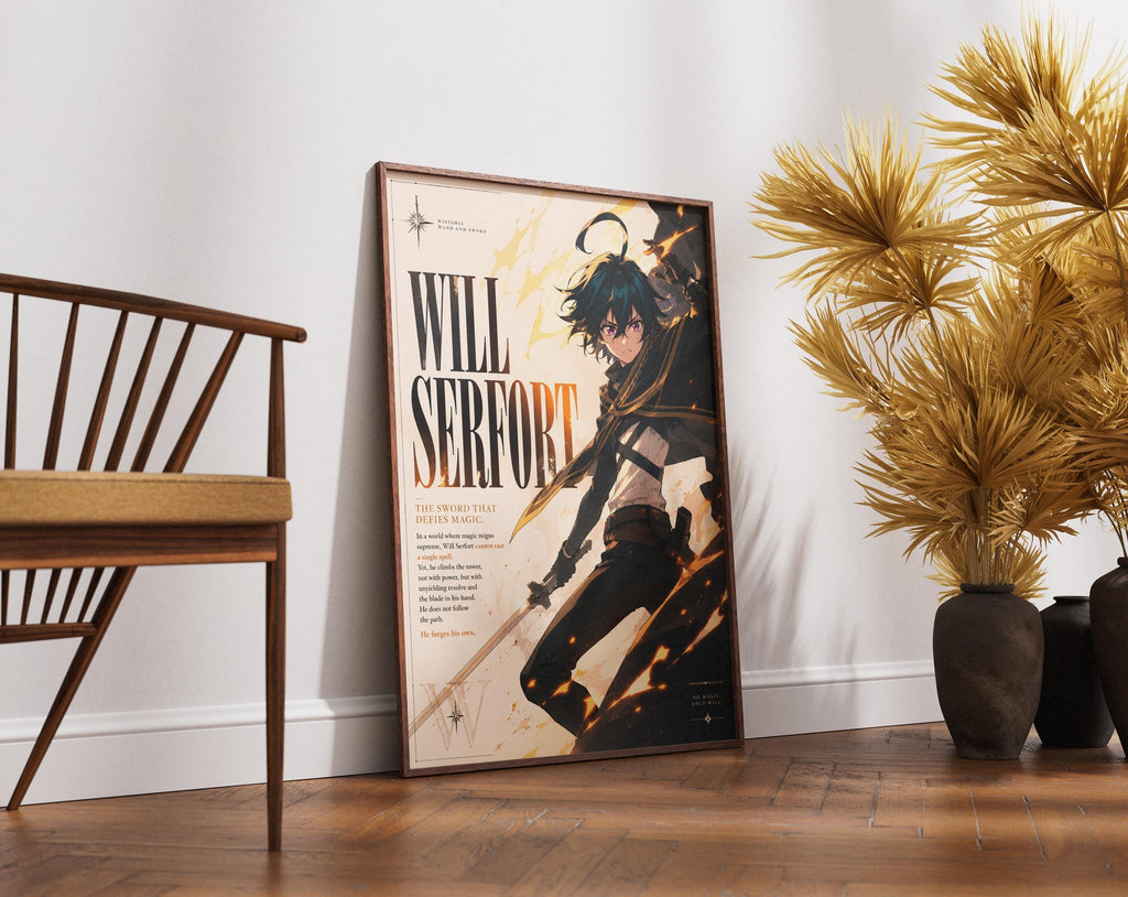 Wistoria Poster - Will Serfort Tsue to Tsurugi Season 2 Anime Wall Art Print