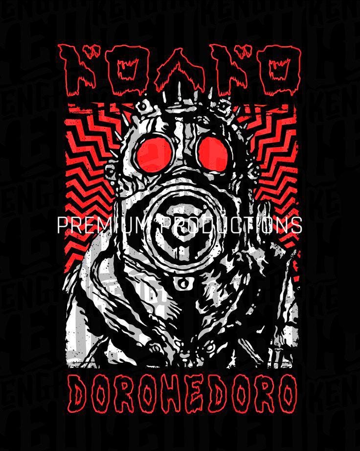 Dorohedoro Digital Poster - Season 2 Anime Wall Art Featuring Caiman and Nikaido