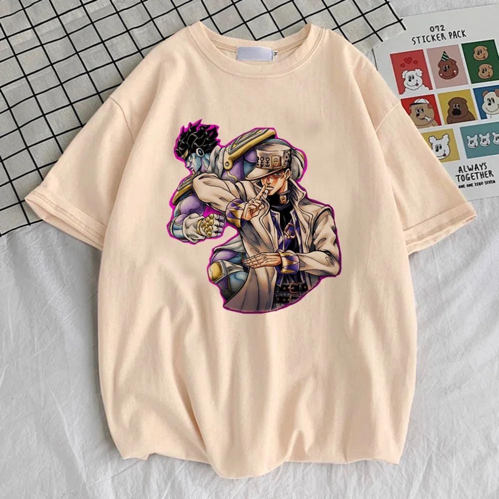 Camiseta de JoJo's Bizarre Adventure Steel Ball Run para mujer - Camiseta gráfica de anime retro de los 80