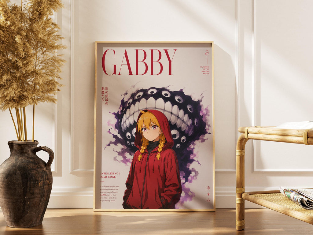 Gabby Anime Poster – Daemons of Shadow Realm Print | Dark Fantasy Art