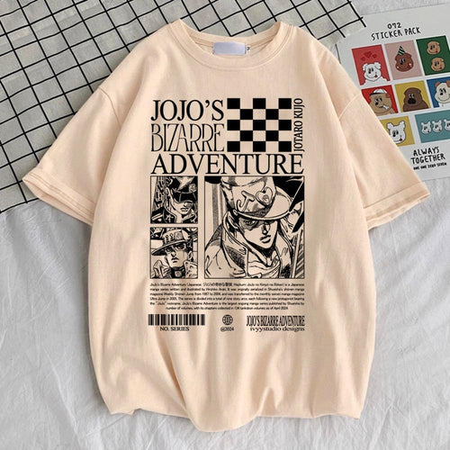 Camiseta de JoJo's Bizarre Adventure Steel Ball Run para mujer - Camiseta gráfica de anime retro de los 80