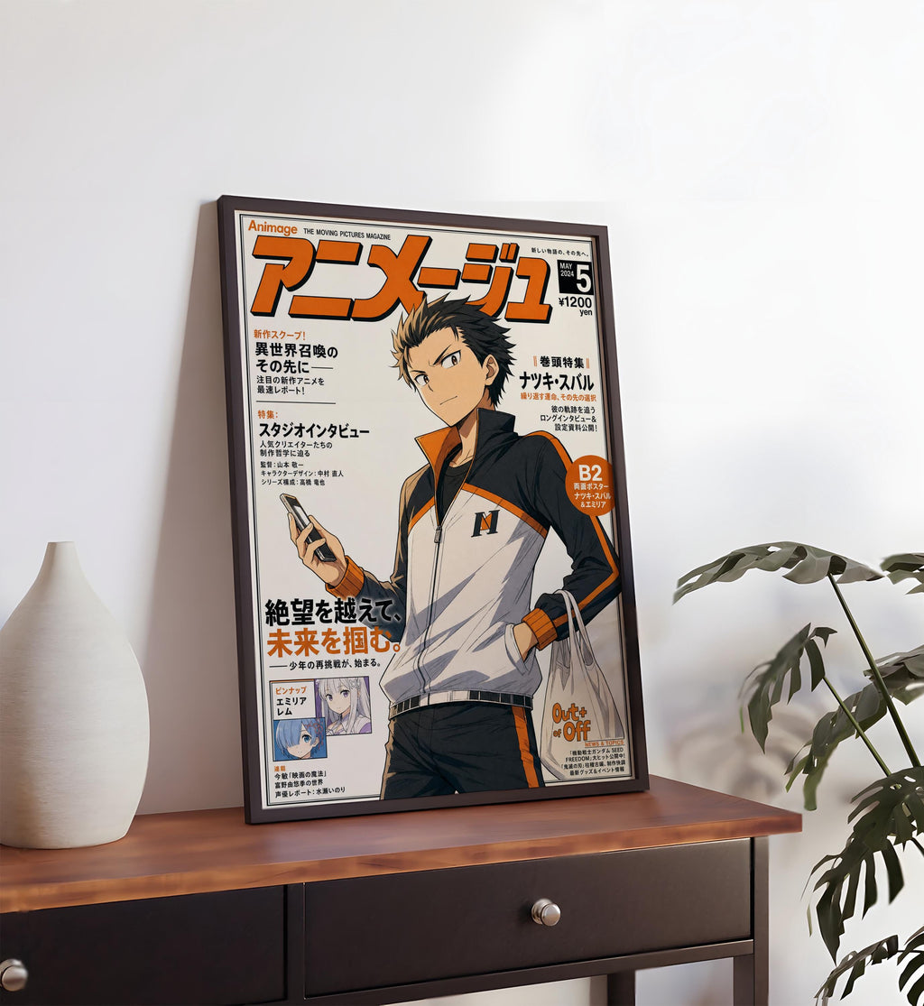 an anime-style cover of a magazine or publication, with a male character depicted on the cover. The cover has a predominantly orange and white color scheme, and the text appears to be in Japanese. The cover also includes various other texts and images, but they are not described in detail.