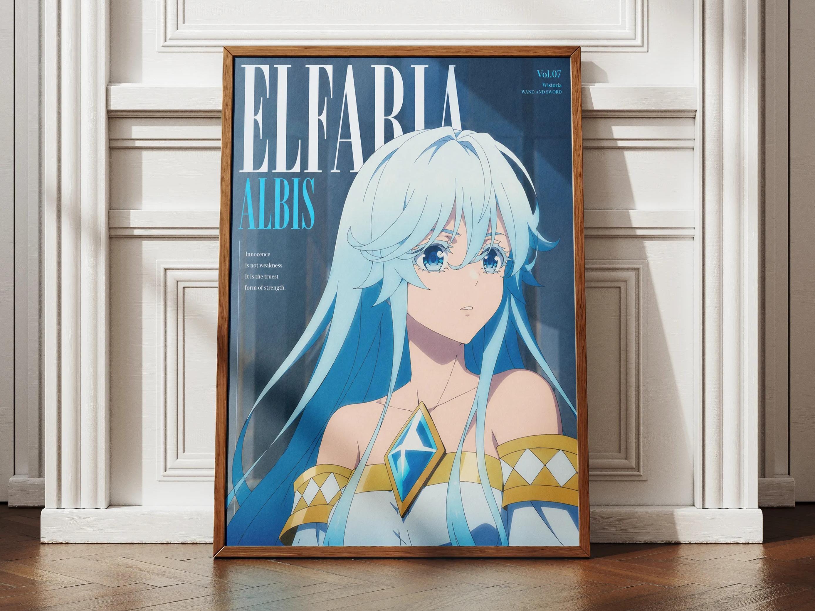 Elfaria Albis Poster - Anime Wall Art | Wand and Sword Fantasy Sword Art