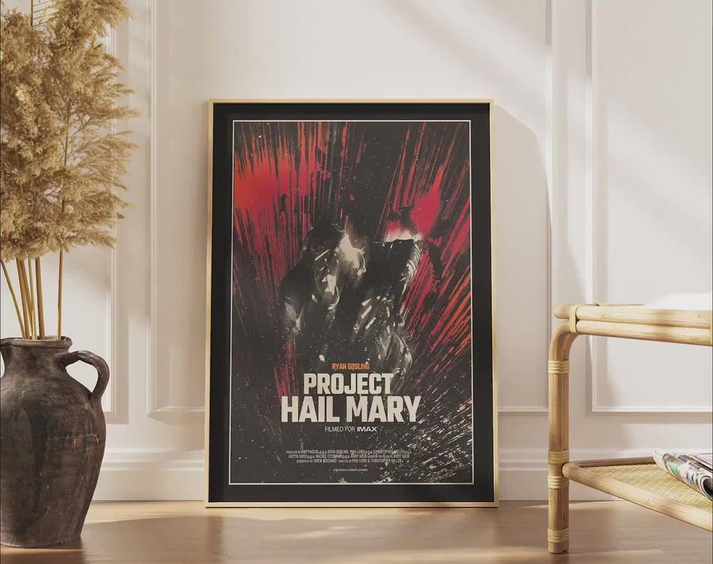 Project Hail Mary Poster - Bold Sci Fi Wall Art Featuring Ryan Gosling IMAX Print
